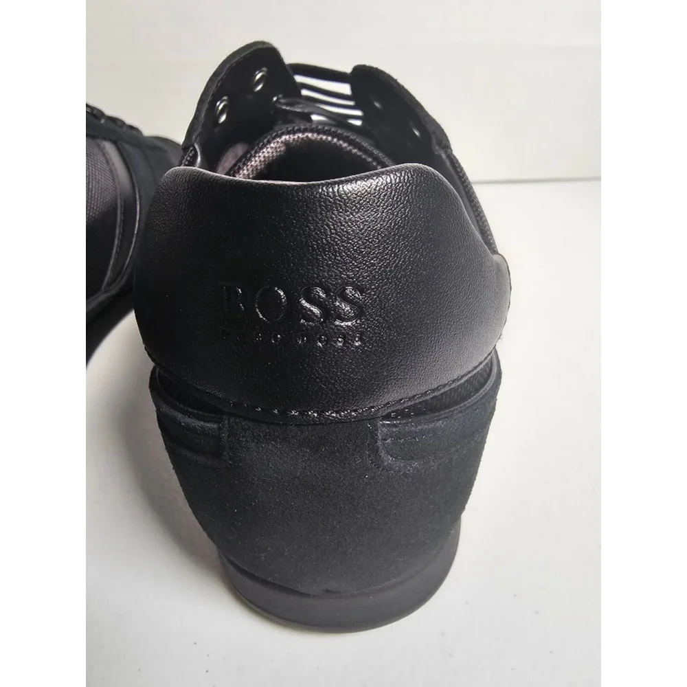 Boss Hugo Boss Men's Maze Suede Sneakers - Black - Size 12 - Picture 7 of 10
